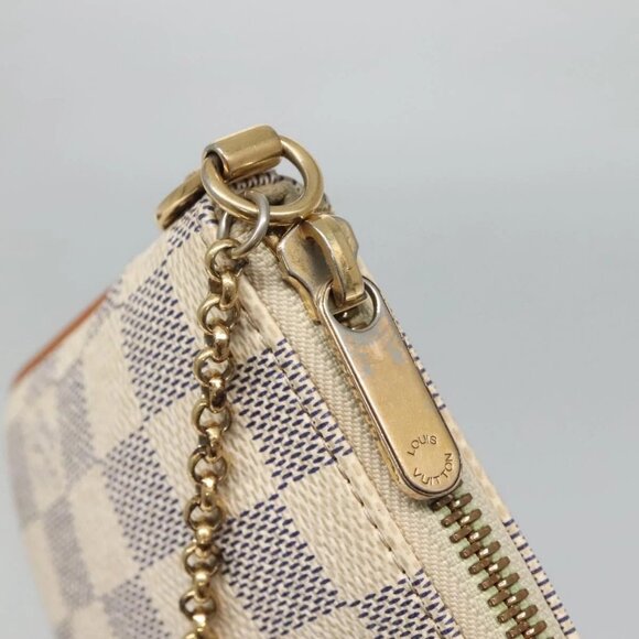 LOUIS VUITTON Damier Azur Pochette Mira MM Accessory Pouch LV Auth - Picture 10 of 16